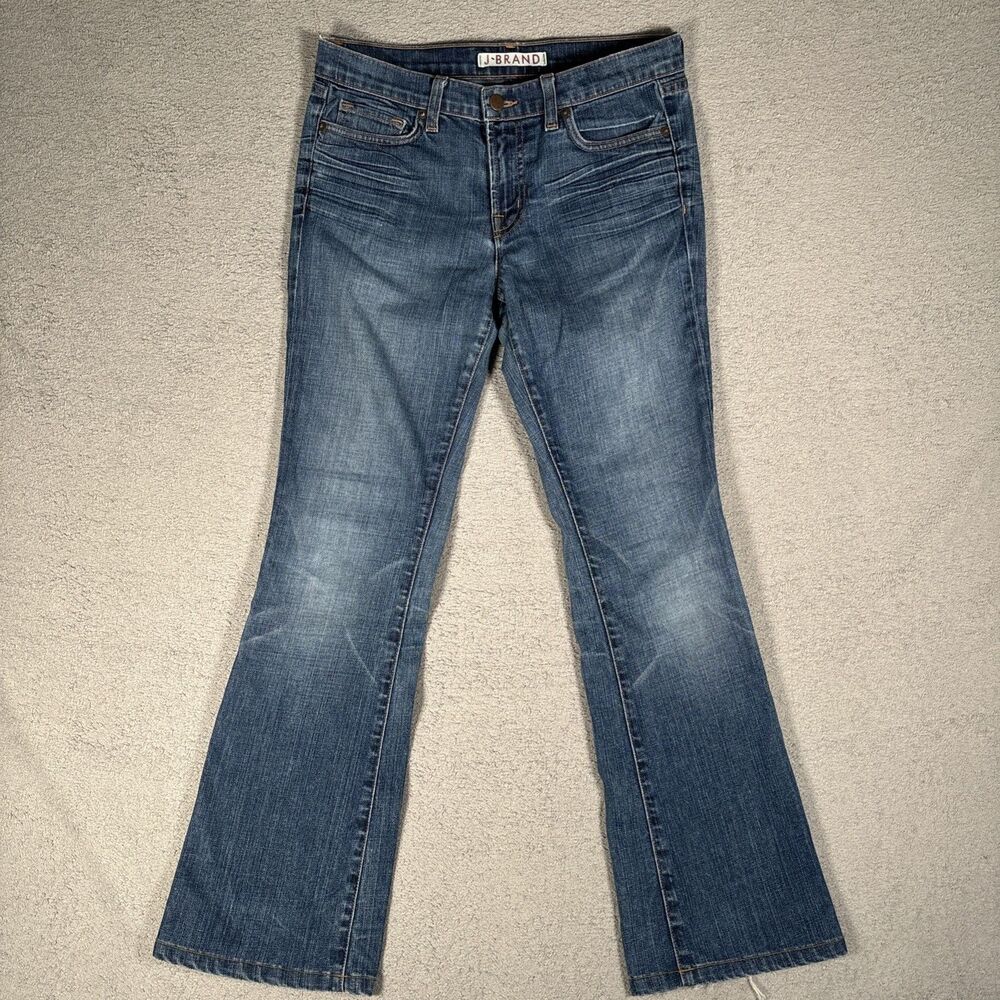 J Brand Jeans Women's Size 28 Boot Cut Medium Wash Low Rise Blue Denim Fade USA